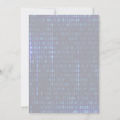 Escape Roomパーティーロックおよび鍵バイナリコード 招待状 (裏面)