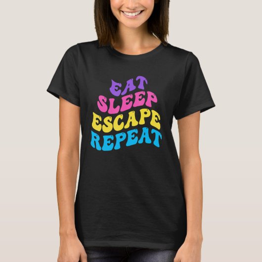 Escape Room食べ Sleep Escape Repeat for Point and Tシャツ (正面)