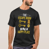 Escape Room Game Exit Puzzle Boxes Board Horror Tシャツ (正面)