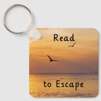 Escape to Read Keychain | Book Lover Reading Quote キーホルダー