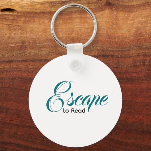 Escape to Read Keychain | Literary Gift キーホルダー (裏面)