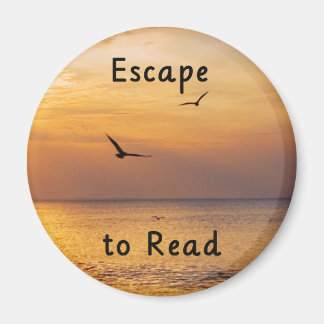 Escape to Read Magnet | Book Lover Reading Quote マグネット