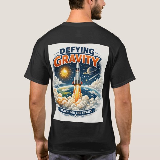 Escape Velocity: Epic Rocket Launch & Gravity  Tシャツ (裏面)