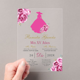 Escaramuza Quinceañera Acrylic Invitation アクリル招待状