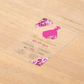 Escaramuza Quinceañera Acrylic Invitation アクリル招待状 (レイダウン)