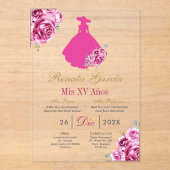 Escaramuza Quinceañera Acrylic Invitation アクリル招待状 (正面)