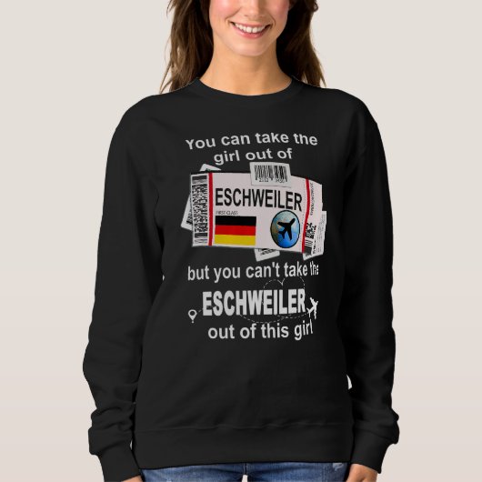 Eschweiler Boarding Pass Eschweiler Girl Eschweile スウェットシャツ (正面)