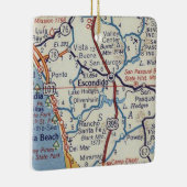 Escondido CAヴィンテージマップ セラミックオーナメント (右)