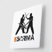 Escrimaの柱時計 スクエア壁時計 (傾斜)