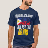 Escrima Arnis Martial Arts Graceful As A Dance gir Tシャツ (正面)