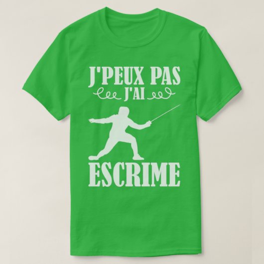 escrime saber combat escrime cadeau tシャツ (デザイン正面)