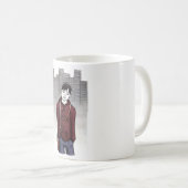 escuchando música taza コーヒーマグカップ (正面右)