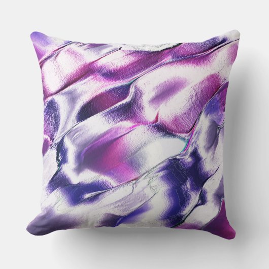 Esculpido de metal fosco, nas cores lilares e roxo クッション (正面)