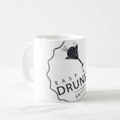 ESDKクラシック·ロゴ（白） コーヒーマグカップ (正面左)