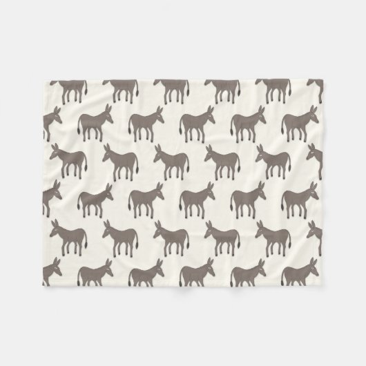 Esel Muster フリースブランケット (正面(横))