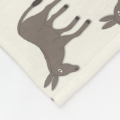 Esel Muster フリースブランケット (角)