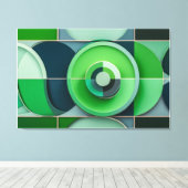 Esferas Verdes en Armonía キャンバスプリント (インサイチュ (ウッドフロア))