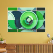 Esferas Verdes en Armonía キャンバスプリント (インサイチュ (リビング))