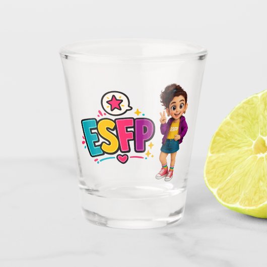 ESFP — A Celebradora da Vida ショットグラス (正面)