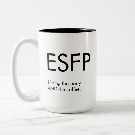ESFP Bring the party Mug Gift ツートーンマグカップ (左)