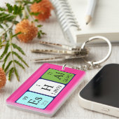 Eshal期別テーブル名キーリング キーホルダー (正面右)