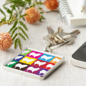 EskieのチェッカーボードKeychain キーホルダー (側面)