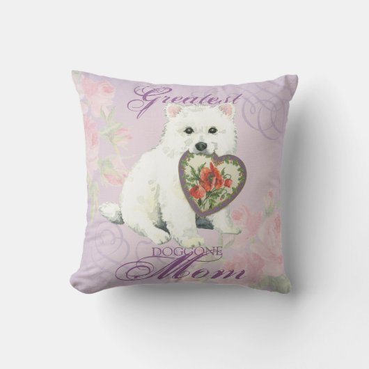 Eskieのハートのお母さん クッション (正面)