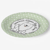 Eskie Mom – アメリカのEskimo Dog Mom Cute ペーパープレート (アングル)