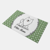 Eskie Mom - American Eskimo Dog Mom ドアマット (アングル)