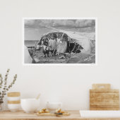 Eskimo Camp Nome, Alaska Photo 1916 ポスター (キッチン)