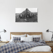 Eskimo Igloo Nome近くのアラスカ写真 キャンバスプリント (インサイチュ (寝室))