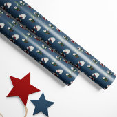 Eskimos & Polar Bears on Blue ラッピングペーパー