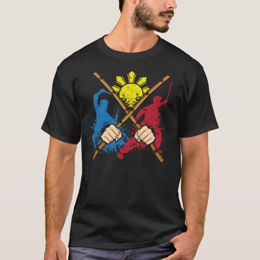 Eskrima Arni Kali Martial Art Gift T Shirt Tシャツ (正面)