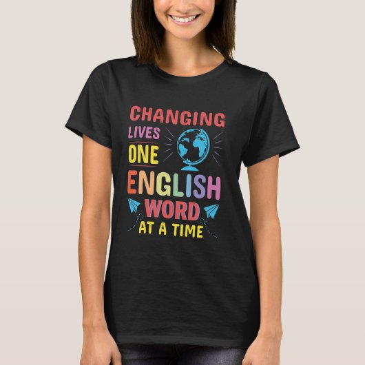 ESLの教え多言語先生ESL先生2 Tシャツ (正面)