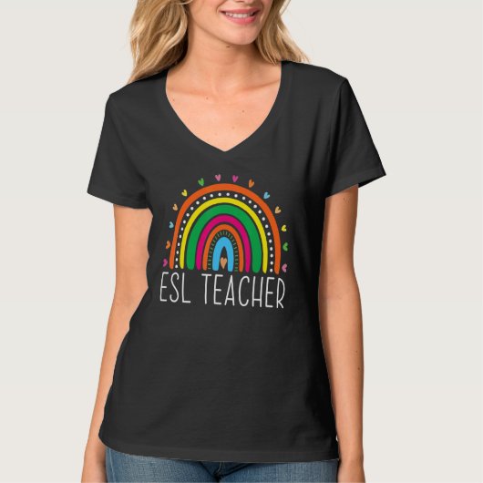 ESL先生ボホレインボー新学期アグアティ Tシャツ (正面)