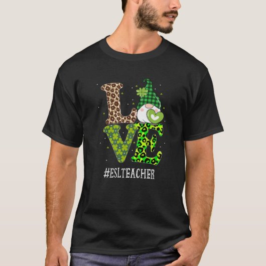 ESL先生ラブSt patricks day格言レオパード社 Tシャツ (正面)