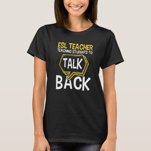 ESL先生教えの学生が戻って話す – Engli Tシャツ (正面)