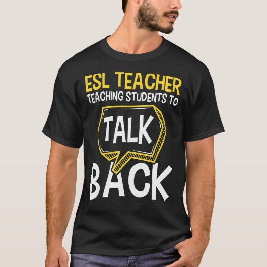 ESL先生教えの学生が英語を話し戻す Tシャツ (正面)