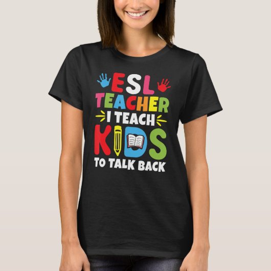 ESL先生教えIキッズトーク新学期 Tシャツ (正面)
