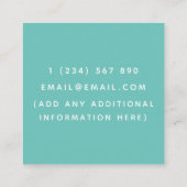 ESL先生英語インストラクターノートブックラインクール スクエア名刺 (裏面)