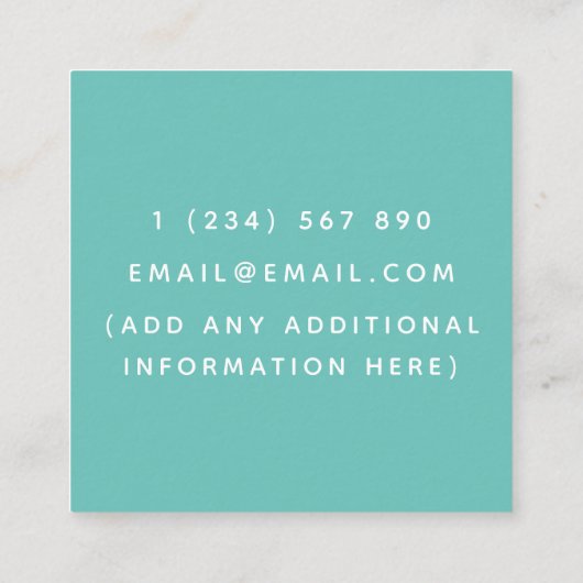 ESL先生英語インストラクターノートブックラインクール スクエア名刺 (裏面)