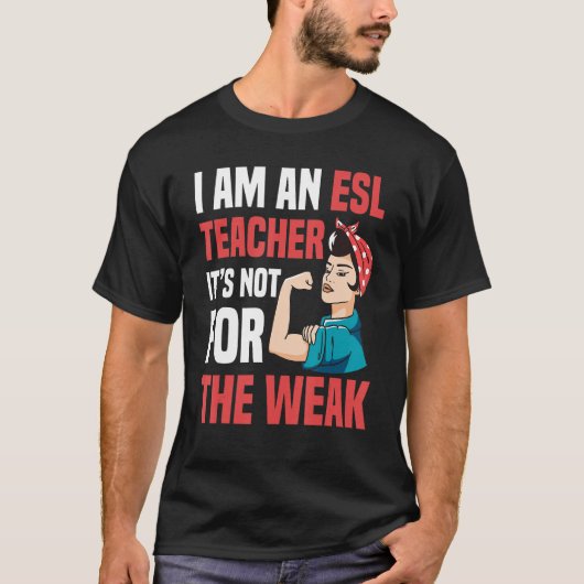 ESL先生英語第二言語インストラクターWom Tシャツ (正面)