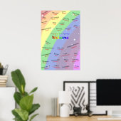 ESL明るく多文化カラフル的ポスター ポスター (ホームオフィス)