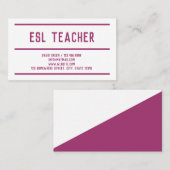 ESL英語先生 名刺 (正面/裏面)