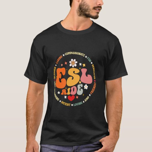 ESL Aide先生第二言語のTeacとしての英語 Tシャツ (正面)