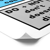 ESL Poster For Classroom Of Not Contractionsチャート ポスター (角)