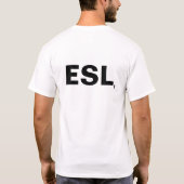 ESL Tシャツ (裏面)