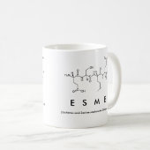Esmeのペプチッド名前のマグ コーヒーマグカップ (正面右)