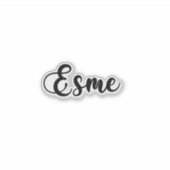 Esme名 – 手書き書道 シール (正面)
