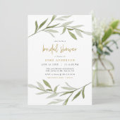 ESME ボヘミアングリーン＆ゴールドのブライズシャワー 招待状 (スタンド正面)